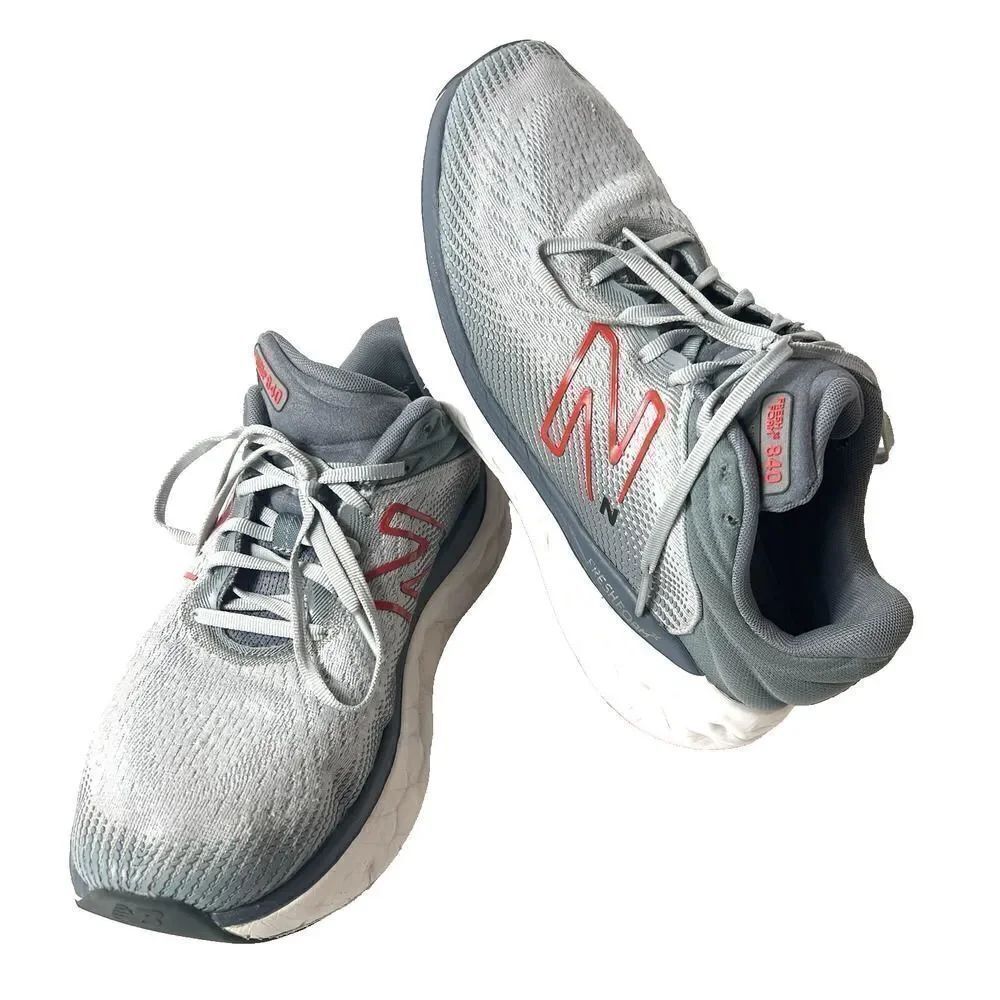 New Balance Fresh Foam X 840 Athletic Shoe Men Sz 10.5 (4E) Gray Sneaker Low Top